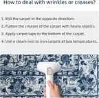 YJ.GWL Area Rugs for Living Room 5x7 Machine Washable Rugs, Non Slip Floral Vintage Rug Indoor Carpet, Stain Resistant Large Rug for Bedroom Dining Room, Navy Blue