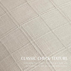 Foindtower Set of 2 Decorative Linen Check Throw Pillow Covers Neutral Farmhouse Vintage Cushion Covers Modern Coastal Boho Home Decor for Sofa Chair Couch Bedroom Living Room,24×24 Inch,Light Grey