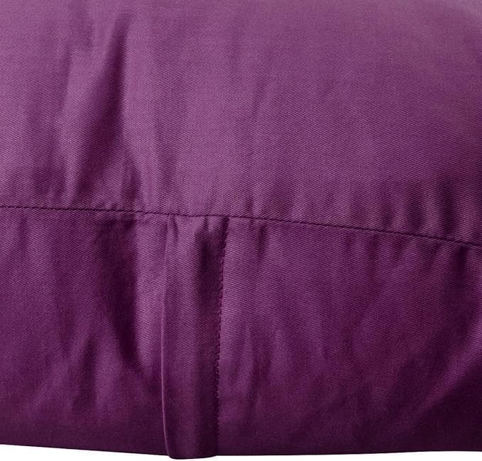 4-Pack 100% Cotton Comfortable Solid Decorative Throw Pillow Case Square Cushion Cover Pillowcase Sublimation Blank Pillow Covers (Cover Only,No Insert)(16x16 inch/ 40x40cm,Dark Reddish Purple)