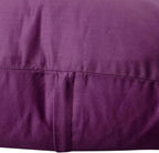 4-Pack 100% Cotton Comfortable Solid Decorative Throw Pillow Case Square Cushion Cover Pillowcase Sublimation Blank Pillow Covers (Cover Only,No Insert)(16x16 inch/ 40x40cm,Dark Reddish Purple)