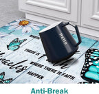 Likiyol Butterfly Floral Kitchen Mats for Farmhouse, Non Slip, Washable Anti Fatigue Mats - White Daisy Rugs, 18'' x 30'' + 18'' x 48'' + 18'' x 60''