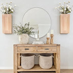 Wooden Wall Planter Vase Set of 2,2 Pack Hanging Planter for Indoor Fake Plants Modern Boho Farmhouse Wall Art Decor for Home Indoor Kitchen Modern Farmhouse Bathroom Living Room Dining Room