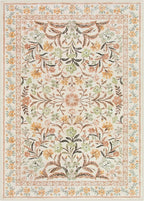 Lahome Sylvie Fall Boho Washable Area Rugs 5x7 for Bedroom, Bohemian Brown Rugs for Living Room, Soft Floral Thin Carpet for Kids Room Apartment Dorm Home Decor, Ochre Fall
