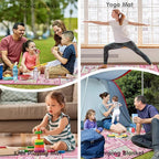 Extra Large Picnic Blankets Waterproof Foldable (80"x 80") Axolotl Beach Blanket Waterproof Sandproof,3-Layer Thicking Mat Outdoor Packable Camping Blanket