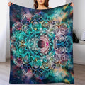 Colorful Mandala Throw Blanket Bohemian Boho Galaxy Blanket for Sofa Bed Couch Chair Or Dorm 30"x40"