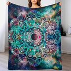 Colorful Mandala Throw Blanket Bohemian Boho Galaxy Blanket for Sofa Bed Couch Chair Or Dorm 30"x40"