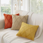 decorUhome Spring Throw Pillow Covers 12x20 Inch Set of 2, Soft Plush Faux Fur Wool Lumbar Rust Accent Couch Pillow Covers for Modern Farmhouse Bed Sofa Living Room
