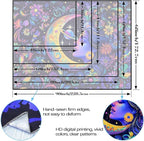 Accnicc Purple Sun and Moon Tapestry for Bedroom Hippie Boho Floral Flower Plant Wall Tapestry Aesthetic Celestial Star Large Tapestries Wall Hanging for Living Room Dorm 80 x 60 Inch