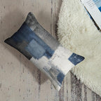 Britimes Throw Pillow Covers Modern Home Art Decor, 12 x 20 Inches Set of 2 Pillow Cases Decorative, Abstract Oil Painting Pillowcases for Bedroom, Living Room, Blue White