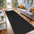 Easy Jute Runner Rug 2x7 Indoor Outdoor Natural Rugs Solid Fiber Rug Woven Area Rug Boho Easy Clean Inside Carpet for Living Room Bedroom Dining Room Hallway or Outdoor Patio Porch (2 X 7 Dark Grey)