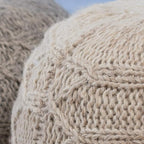 Christopher Knight Home Malibu Fabric Pouf, Ivory
