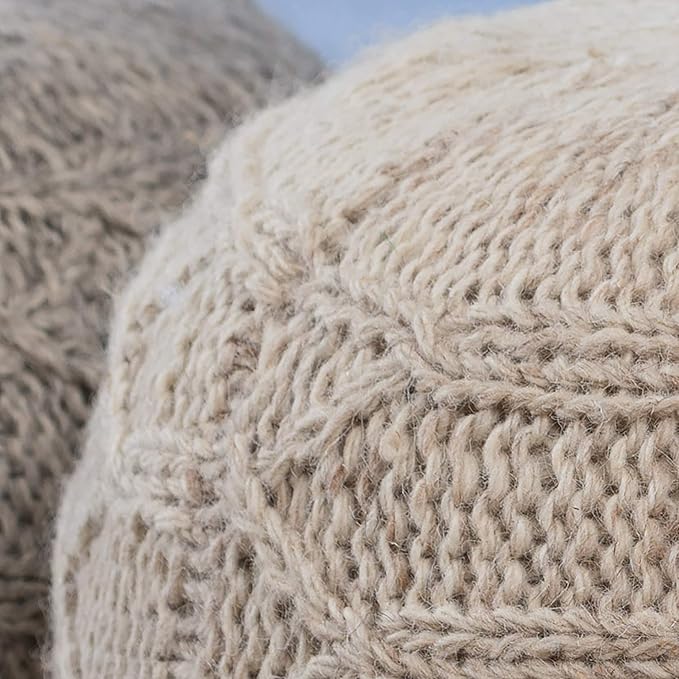 Christopher Knight Home Malibu Fabric Pouf, Ivory