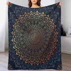 Boho Flower Throw Blanket Mandala Bohemian Aesthetic Paisley Hippie Blanket for Sofa Bed Couch Chair Or Dorm 30"x40"