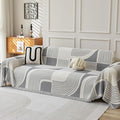 Boho Couch Cover Sofa Covers Washable, Chenille Couch Covers for 3 Cushion Couch Sofa Pet Friendly, Bohemian Sofa Slipcovers for Sectional Sofa, Loveseat, 2 3 4 Seater (71" x 150", Grey)