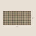 JTJ 2x4 Runner Rug for Bathroom - Small Entry Runner Indoor Door Mat, Non Slip Farmhouse Decor for Kitchen Floor Non Slip Washable, Easy Jute Sage Plaid Decor