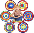 HiiARug Kids Classroom Rug Crazy Carpet Circle Seats 6pcs 16" Round Carpet Spots Soft Classroom Flexible Seat for Elementary Preschool Daycares Floor Cushions for Sitting