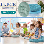 Jerify Floor Pillow Cushions Large Round Square Large Meditation Floor Pillow for Classroom Adult Meditation Picnic Party Seating Learning Daycare School(Round,Cold Colors,4 Pcs)