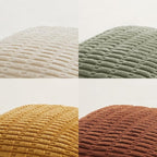 Fancy Homi 4 Packs Boho Fall Big Decorative Throw Pillow Covers 24x24 Inch for Living Room Couch Bed, Rustic Farmhouse Home Decor, Soft Plush Striped Corduroy Colorful Square Cushion Case 60x60 cm