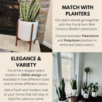 Fox & Fern Mid Century Plant Stand — 11.8 Inch Fixed Size Wooden Plant Stand for Indoor Planters (Not Included) - Large Flower Pot Holder for Indoor Big Pots - Plug In Design - Two Heights - Acacia
