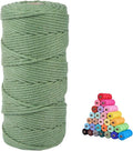 Macrame Cord,3mm x109 Yard Twine String Cord Colored Cotton Rope Craft Cord for DIY Crafts Knitting Plant Hangers Christmas Wedding Decor（Avocado Green）…