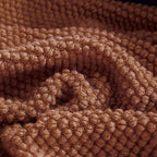 LOMAO Knitted Throw Blanket with Tassels Bubble Textured Lightweight Throws for Couch Cover Home Decor (Caramel, 60x80)