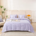 YUSOKI Queen Size Blanket Single Layer,Weight(4.4lb),370GMS-3D Stylish Design for Gift Home Decor (Lavender Fog,90"x90")