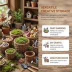 TOYANDONA 6Pcs Miniature Resin Rattan Baskets for Dollhouse Decoration Storage Holders Realistic Simulation Baskets Mini House Accessories