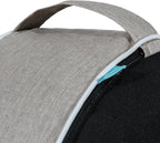 QILLOWAY Indoor/Outdoor Inflatable Stool,Round Ottoman,All Weather Foot Rest for Camping or Home,Tan/Grey