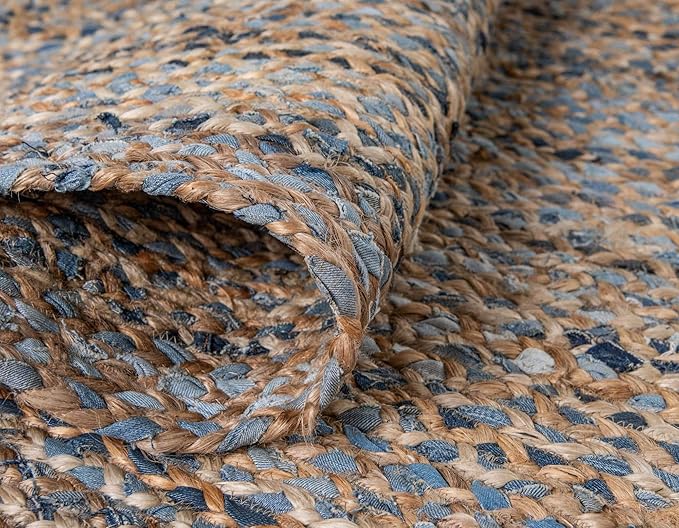 Unique Loom Braided Chindi Collection Casual Modern Natural Round Rug (4' 0 x 4' 0)