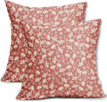 Coral Pink Pillow Covers 24x24 Set of 2 Vintage Floral Rustic Old Style Cute Flower Print Decorative Outdoor Pillowcases Seasonal Farmhouse Throw Cushion Case Decor for Couch Sofa Bed