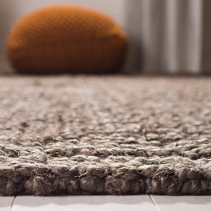 SAFAVIEH Natural Fiber Collection Runner Rug - 2'6" x 12', Brown, Handmade Jute, Farmhouse Style, Chunky Textured Thick Pile (NF447D)