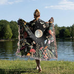 Woven Throw Blanket Moon Plant Boho Chic Decor Reversible Cute Cotton Boho Throw Blanket Witchy Throws Blankets with Tassels Moonlit Garden Blankets Bohemian Room Decor Luxury Christmas Throws 51”x59”