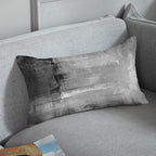 Britimes Throw Pillow Covers Modern Home Art Decor, 12 x 20 Inches Set of 2 Abstract Oil Painting Pillowcases for Bedroom, Living Room, Cushion Couch Sofa, Abstract White Grey