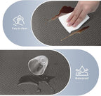 Mattitude Kitchen Mat 2PCS Kitchen Rugs Cushioned Anti-Fatigue Rug Waterproof Standing Desk Mat Kitchen Mats for Floor Kitchen Rug Set for Kitchen, Sink, Office 17.3"×30"+17.3"×47" Dark Grey