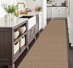 EARTHALL Runner Rug 3x18 Ft Washable Runners for Hallways Extra Long Woven Non Slip Entryway Runner Braided Kitchen Runner Indoor Outdoor Carpet Runners for Hotels, Officel, Stair, Orange/Tan/Brown