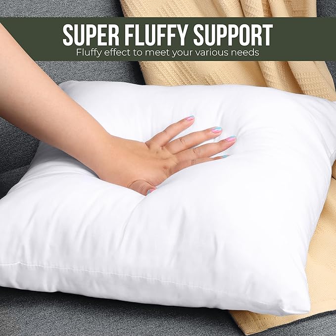 Utopia Bedding Throw Pillows (Set of 1, White) – 20 x 20 Inches Down Alternative Pillows for Bed, Sofa, and Couch - Fluffy Decorative Stuffer Pillow for Indoors & Outdoors (Pack of 2)
