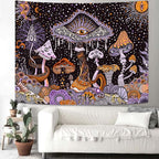 Yeoiat Purple Mushroom Tapestry Hippie Tapestry for Bedroom Cute Tapestries Aesthetic Wall Tapestries Hanging for Bedroom Dorm Living Room 36×48 Inches