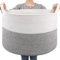 Goodpick Extra Large Rope Basket, 83L Blanket Basket Living Room, Baby Toy Storage, Woven Storage for Clothes, Big Toy Bin for Kids Organizer, 21.7 x 13.8 inches