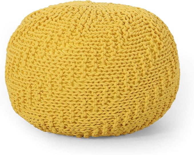 Christopher Knight Home Pouf, Yellow