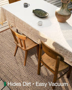 LUMI 4x6 Jute Area Rug for Living Room, Natural Handwoven Rugs Non Slip, Farmhouse Braided Carpets No Shedding for High Traffic, Dining Room, Indoor, Outdoor, Patio