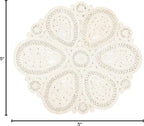 SAFAVIEH Area Rug 5' Round - Natural Fiber Collection - Ivory, Handmade Jute, Decorative Boho Floral Design (NF360B)