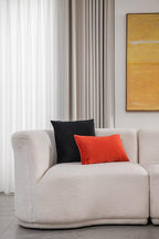 Lumbar Pillow Covers 12x20 Burnt Orange: Pack of 2 Cozy Soft Velvet Rectangular Modern Luxury Decorative Throw Pillow Cases for Sofa Couch Living Room Bed Home Decor