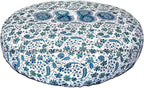 Indian Mandala Cotton Meditation Floor Pillow Cover Round Large Pouf Case Seating for Adults Decorative Meditation Floor Cushion Cover for Living Room Yoga Mat Kids Bean Bag