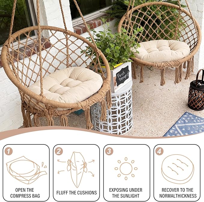 Tiita Outdoor Cushions Square Floor Pillow Thicken Tufted Seat Pad Large Floor Cushion for Yoga Meditation Living Room