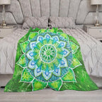 Abstract Mandala Throw Blanket Indian Hippie Bohemian Art Floral Texture Pattern Blanket for Sofa Bed Couch Chair Or Dorm 60"x80"