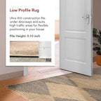 Nuloom Dori Natural/Grey, 4' x 6', Geometric, Recycled Polyester, Soft and Textured, High Traffic, Stain Resistant, Easy Clean, Durable Washable Runner for Bedroom, Living Room, Dining, Den, Foyer