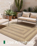 LUMI 5x8 Jute Area Rug for Living Room, Natural Handwoven Rugs Non Slip, Farmhouse Braided Carpets No Shedding for High Traffic, Dining Room, Indoor, Outdoor, Patio