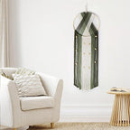 EOBTAIN Green Macrame Wall Hanging - Boho Large Dream Catchers - Round Handmade Macrame Wall Decor - Cotton Rope Tassel Woven Tapestry Art for Bedroom Living Room Apartment Home - 9.8" W x 31.5" L