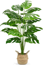 Der Rose 44" Tall Fake Plants with Basket Large Artificial Monstera Plants Indoor, Easy Assembly Faux Tree for Outdoor Office Living Room Bedroom Home Apartment Decor
