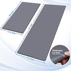 StepRite Kitchen Mats, 2PCS Kitchen Rugs, Cushioned Anti Fatigue Kitchen Mats for Floor, Non-Slip Standing Desk Mat, Waterproof Kitchen Rug Set for Kitchen, Floor, Office, 17.3"x30"+17.3"x47", Grey